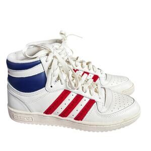 WOMEN'S Adidas Originals Top Ten RB Cream White Vivid Red HQ1480 Size 8.5